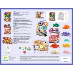 Djeco Vogels & Pompons – knutselset met pompons – van 3 tot 6 jaar
