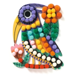 Djeco Vogels & Pompons – knutselset met pompons – van 3 tot 6 jaar