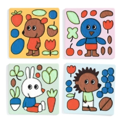 Djeco Ondeugende tuinvriendjes – kleuren met luchtdrogende klei – van 3 tot 6 jaar