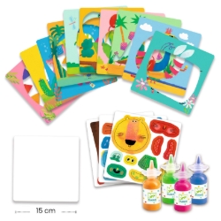 Djeco Gekke dieren – vingerverf- en stickerset – van 3 tot 6 jaar