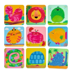 Djeco Gekke dieren – vingerverf- en stickerset – van 3 tot 6 jaar