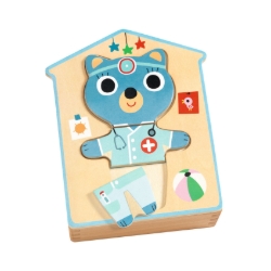Djeco Dressup Mix – houten aankleedpuzzel – vanaf 2 jaar