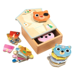 Djeco Dressup Mix – houten aankleedpuzzel – vanaf 2 jaar