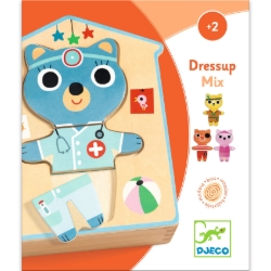 Djeco Dressup Mix – houten aankleedpuzzel – vanaf 2 jaar