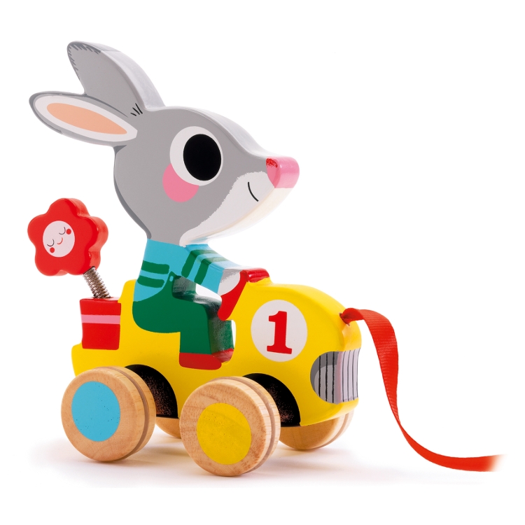 Djeco Roulapic – houten trekfiguur konijn – vanaf 18 maanden