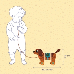 Djeco Nico – houten trekfiguur hond – vanaf 18 maanden