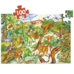 Djeco Dinosaurussen – ontdekkingspuzzel van 100 stukjes – vanaf 5 jaar