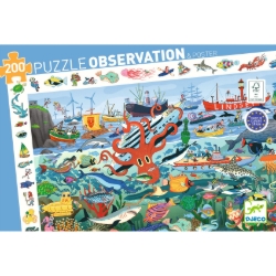 Djeco De geheimen van de zee – observatiepuzzel van 200 stukjes – vanaf 6 jaar