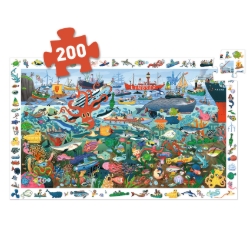 Djeco De geheimen van de zee – observatiepuzzel van 200 stukjes – vanaf 6 jaar
