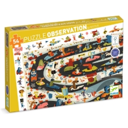Djeco Autorally – observatiepuzzel van 54 stukjes – vanaf 4 jaar