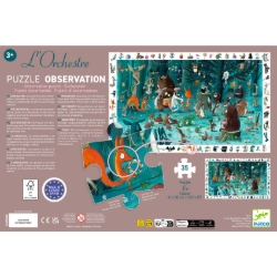 Djeco Het orkest – observatiepuzzel van 35 stukjes – vanaf 3 jaar