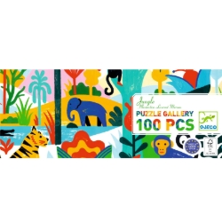 Djeco Gallery Jungle – panorama legpuzzel van 100 stukjes – vanaf 5 jaar