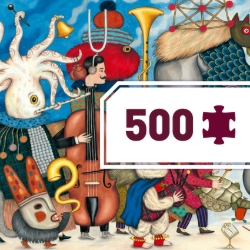 Djeco Gallery Fantasieorkest – panorama legpuzzel van 500 stukjes – vanaf 8 jaar