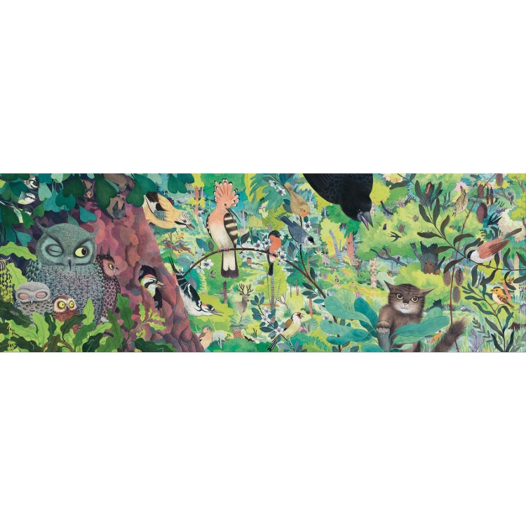 Djeco Gallery Uilen en vogels – Panorama legpuzzel van 1000 stukjes – vanaf 9 jaar