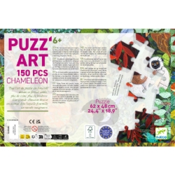 Djeco Puzz’Art Kameleon – silhouetpuzzel van 150 stukjes – vanaf 6 jaar