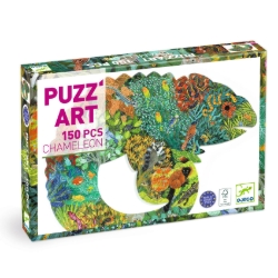 Djeco Puzz’Art Kameleon – silhouetpuzzel van 150 stukjes – vanaf 6 jaar