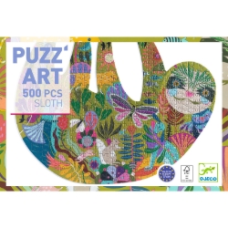 Djeco Puzz’Art Luiaard – silhouetpuzzel van 500 stukjes – vanaf 8 jaar