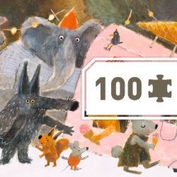 Djeco Gallery Het park – Panorama legpuzzel van 100 stukjes – vanaf 5 jaar