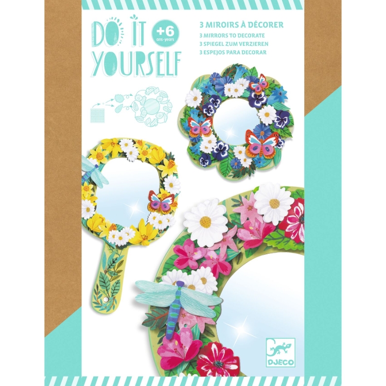 Djeco Mooie bloemen – DIY spiegels versieren – vanaf 6 jaar