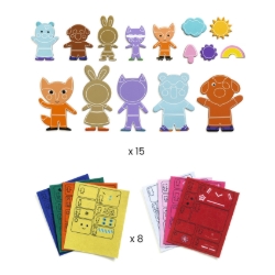 Djeco knutselset Funky Family – DIY dierenmagneten met vilt – vanaf 4 jaar
