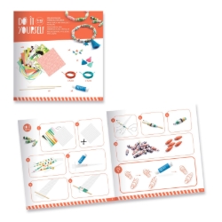 Djeco knutselpakket Pop en kleurrijk – DIY armbanden met papieren kralen – van 7 tot 12 jaar
