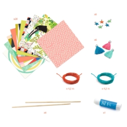 Djeco knutselpakket Pop en kleurrijk – DIY armbanden met papieren kralen – van 7 tot 12 jaar
