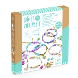 Djeco knutselpakket Stijlvol en goud – DIY armbanden met papieren kralen – van 7 tot 12 jaar