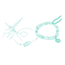 Djeco knutselpakket Stijlvol en goud – DIY armbanden met papieren kralen – van 7 tot 12 jaar