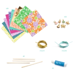 Djeco knutselpakket Stijlvol en goud – DIY armbanden met papieren kralen – van 7 tot 12 jaar