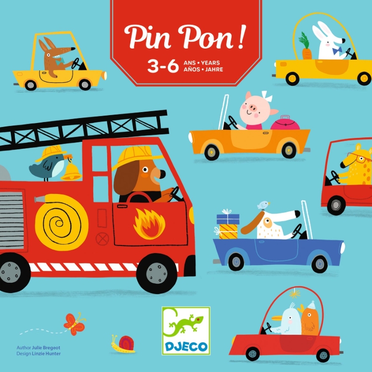 Djeco Pin Pon! – Coöperatief Brandweerspel – van 3 tot 6 jaar