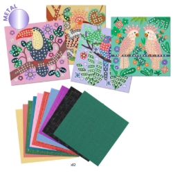 Djeco Boomtoppen – mozaïekset met metallic stickers – van 5 tot 8 jaar