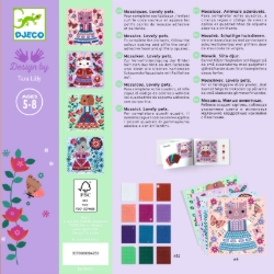 Djeco Lieve huisdieren – glittermozaïek op nummer – van 5 tot 8 jaar