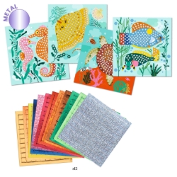 Djeco Caribbean – mozaïekset met metallic stickers – van 5 tot 8 jaar