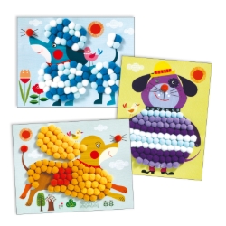 Djeco PomPom Puppies – honden versieren met pompons – van 3 tot 6 jaar