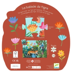 Afbeeldingen van Djeco De wandeling van de Tijger - legpuzzel 24 stukjes - vanaf 3 jaar