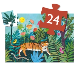 Afbeeldingen van Djeco De wandeling van de Tijger - legpuzzel 24 stukjes - vanaf 3 jaar