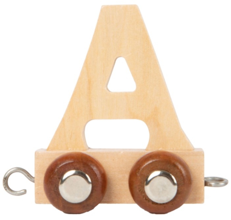 Afbeeldingen van Lettertrein Letter A – Naturel Hout – Decoratief