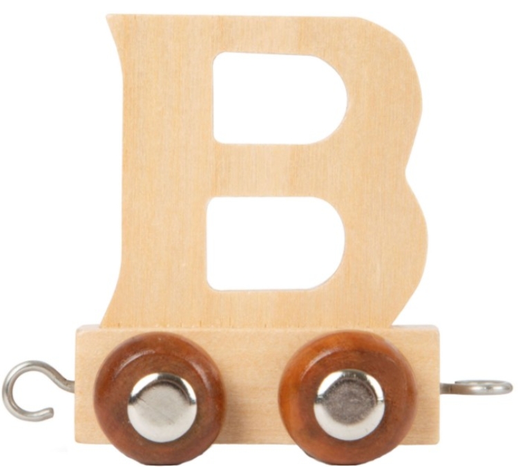 Afbeeldingen van Lettertrein Letter B – Naturel Hout – Decoratief
