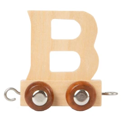 Afbeeldingen van Lettertrein Letter B – Naturel Hout – Decoratief
