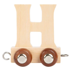 Afbeeldingen van Lettertrein Letter H – Naturel Hout – Decoratief