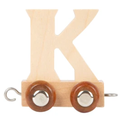 Afbeeldingen van Lettertrein Letter K – Naturel Hout – Decoratief