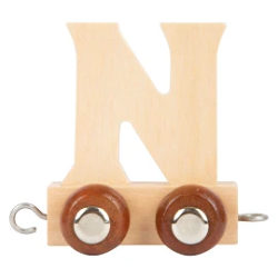 Afbeeldingen van Lettertrein Letter N – Naturel Hout – Decoratief