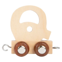 Afbeeldingen van Lettertrein Letter Q – Naturel Hout – Decoratief
