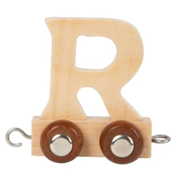Afbeeldingen van Lettertrein Letter R – Naturel Hout – Decoratief