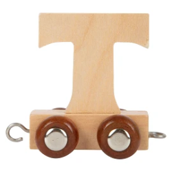 Afbeeldingen van Lettertrein Letter T – Naturel Hout – Decoratief