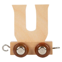 Afbeeldingen van Lettertrein Letter U – Naturel Hout – Decoratief