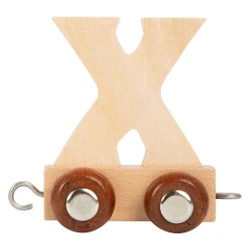 Afbeeldingen van Lettertrein Letter X – Naturel Hout – Decoratief