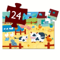 Djeco De koeien op de boerderij - legpuzzel 24 stukjes - vanaf 3 jaar