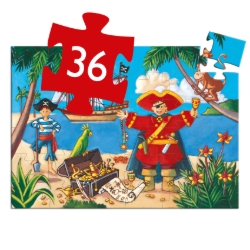 Djeco De piraat en zijn schat - legpuzzel 36 stukjes - vanaf 4 jaar