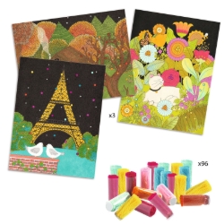 Djeco Een explosie van pompons - collageknutselset - van 3 tot 6 jaar